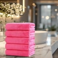 thumbnail image 3 of Homekingdee 5 Pcs Cotton Towels Set - Soft Comfortable Thickened Multi-Color Bath Towels for Face, Hands, Bathing, Home and Travel, Size 27.6x11.8 Inch, 3 of 6