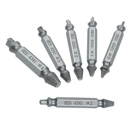 

Qsnailfrr 6Pcs Damaged Stripped Broken Screw Extractor Drill Set Tool Bolt Bit H9Q1