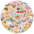 thumbnail image 1 of Pegatinas de vinilo Waterpr, 50 unidades por lote, dibujos animados en inglés, comida para animales, 1 of 4
