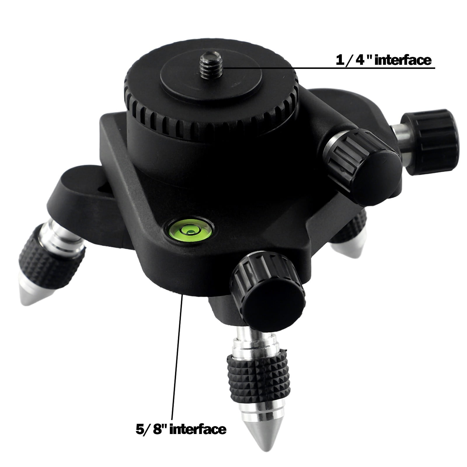 KDJ Level Meter Bracket Base Adjustable Rotation Meter Tripod Bracket 1/4" Interface With Adapter For Construction Laser Measuring