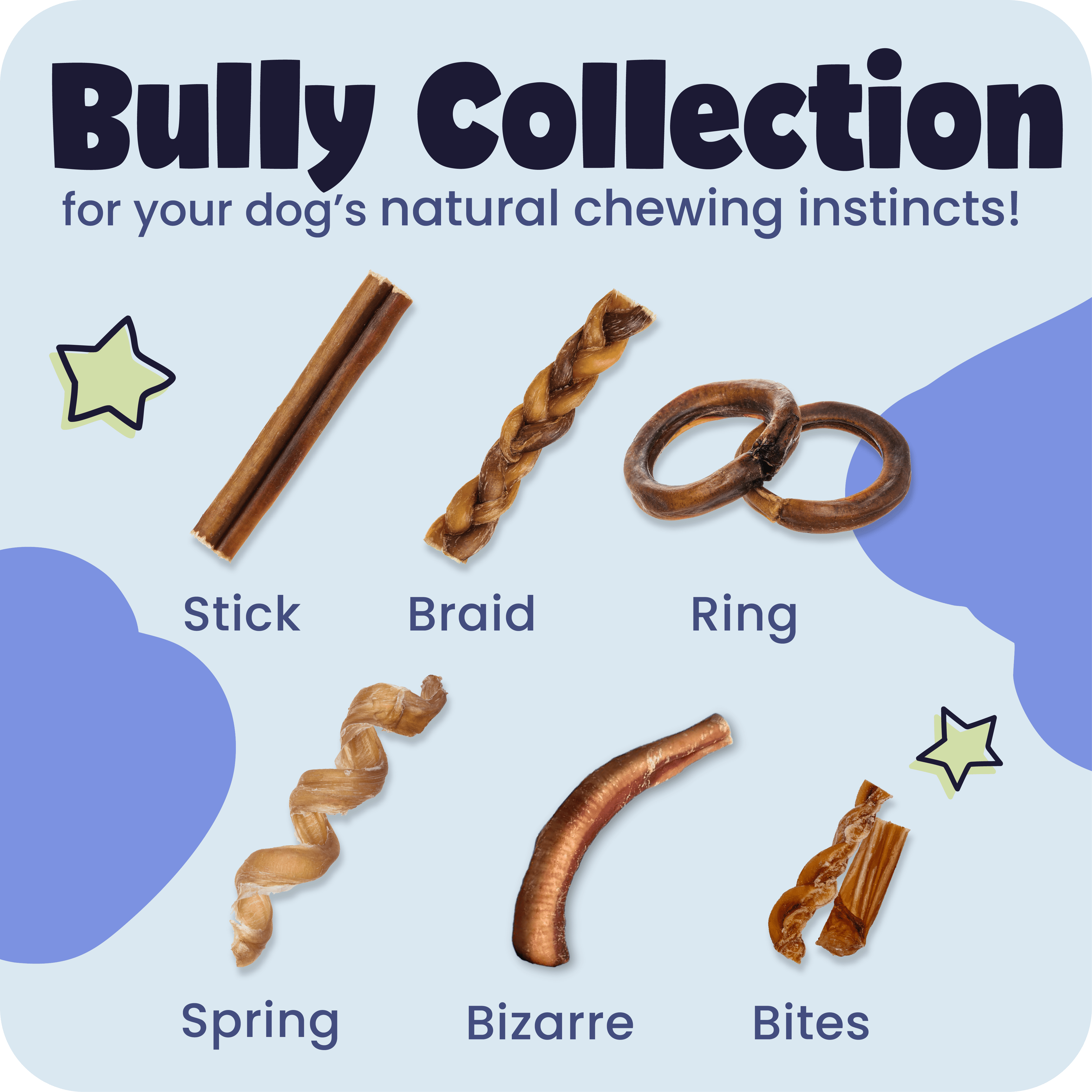 Pawstruck All-Natural 4" Bully Stick Rings for Dogs, 3 count
