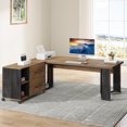 thumbnail image 6 of Tribesigns 70.86" L-Shaped Executive Desk with Mobile File Cabinet, 6 of 9