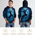 thumbnail image 6 of LAOLIUSN Men’s All-Over Print Ninja Hoodie – 3D Moon Warrior Graphic Pullover Sweatshirt, Stretch Fabric S–4XL, 6 of 7