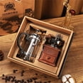 thumbnail image 4 of Hand Coffee Grinders And French Press Set With Wooden Handle For Freshness Brewed Coffee At Homes Or Outdoor, 4 of 10