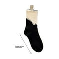 thumbnail image 5 of Naierhg Thermal socks 1 Pair Women Men Mid-tube Sport Socks Asymmetrical Striped Hip Hop Style Skateboard Breathable High Elastic Couple Socks White, 5 of 7
