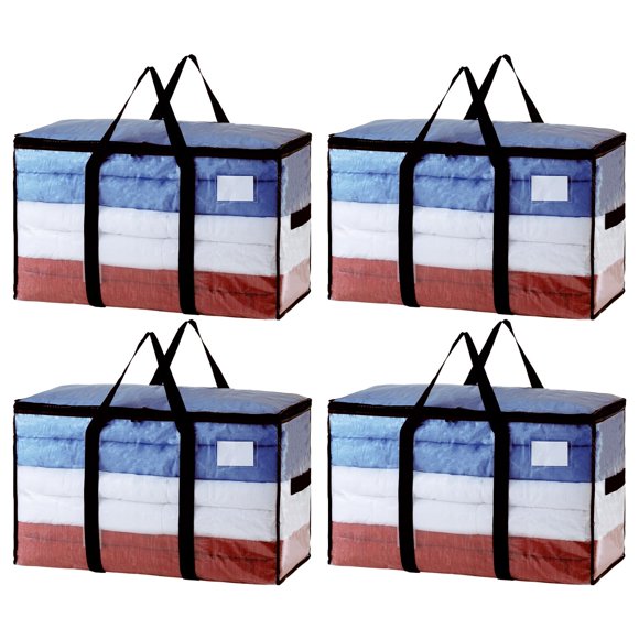 Bolsas para mudanza TAILI, extra grandes, 4 unidades, transparentes y resistentes