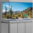 thumbnail image 4 of 72X16IN, Reptile Habitat Background, Retro Desert Oasis Cactus Terrarium Background 36X18 in Background with 8 EVA Double-Sided Tape, 4 of 4