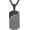 Black, variant on Stainless Steel Two Colors Dog Tag Pendant Neckalce for Men 22+2In Chain