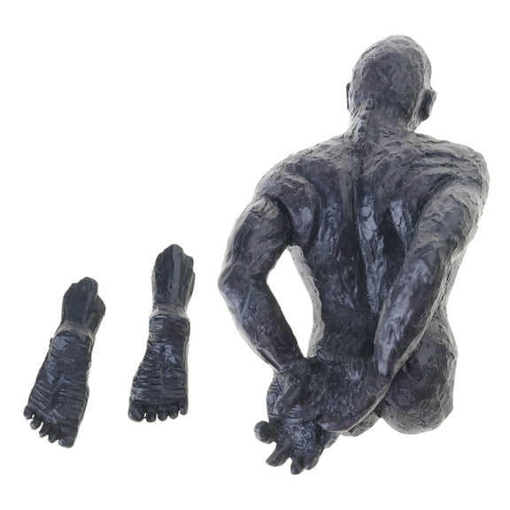 3D Through Wall Figure Sculpture Resin Abstract Electroplating Crafts Decor for Home Hotel Living Room Wall Decoration