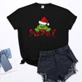 thumbnail image 2 of LINMOUA Grinch T-shirt Mode Décontractée Col Rond Manches Courtes Imprimé Amusant pour Femmes, 2 of 5