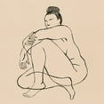 thumbnail image 2 of Popp, Grace 20x20 Gold Ornate Wood Framed with Double Matting Museum Art Print Titled - Femme Figure II, 2 of 4