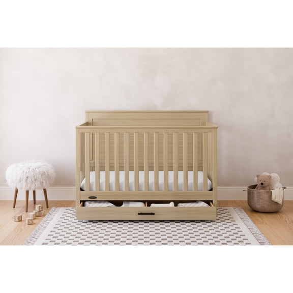 Graco Tristan Convertible Crib With Drawer - Driftwood