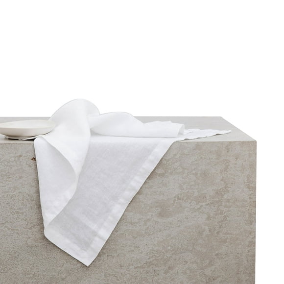 4pcs Pure Linen Heat-Insulating Square Placemats Table Runner And Napkins