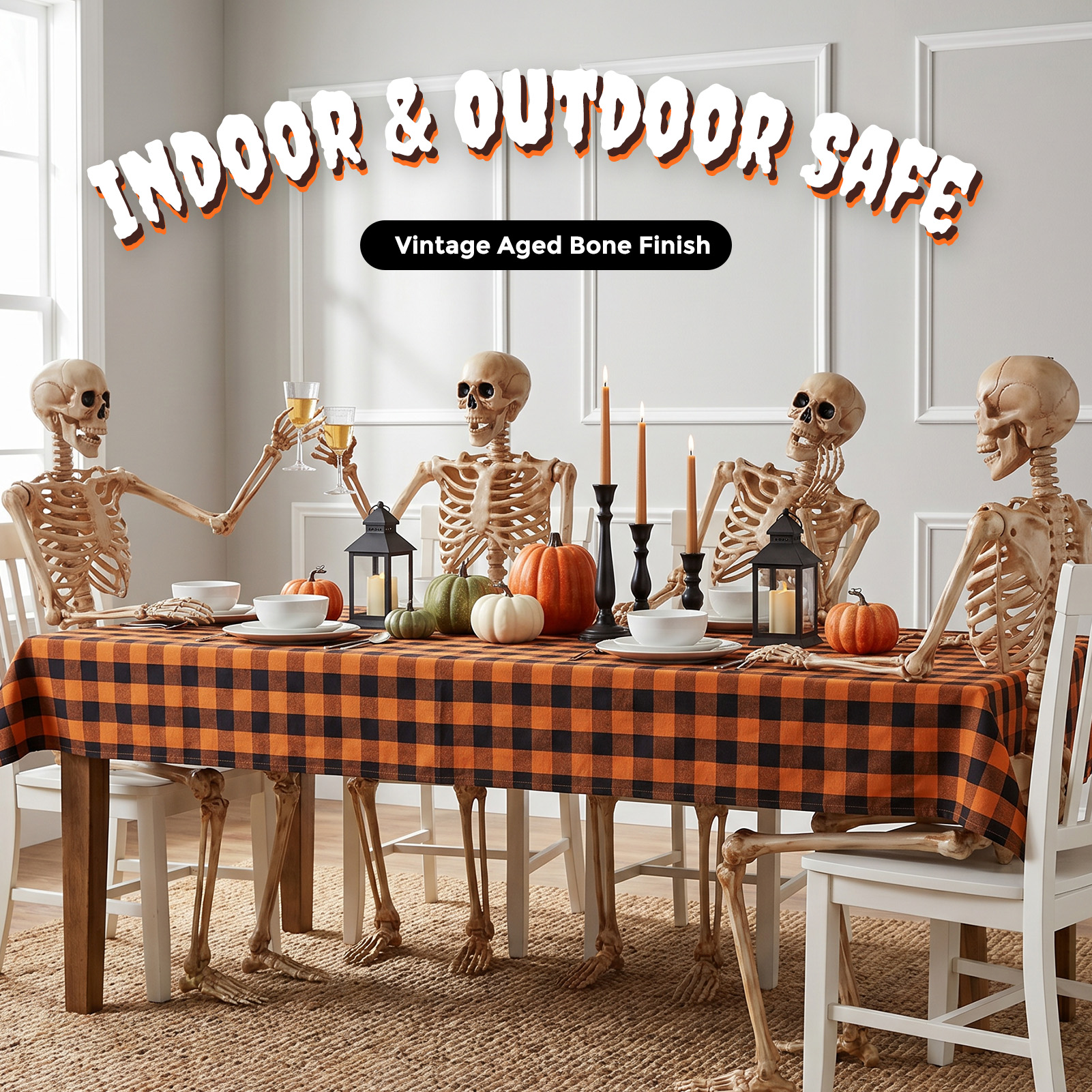 Ayieyill 5.4ft Posable Skeleton Halloween Decoration photo 2