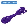 thumbnail image 2 of Uxcell Twisted Cord Trim Twine Braided Rope Shiny Thread String for Craft Gift Bag Curtain Christmas Decor Purple 5 Yard  0.1 in, 2 of 7