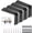 Black, variant on PETGLE L Bracket, 5" x 3" Max Load: 35lb/15KG Heavy Duty Stainless Steel Solid Shelf Support Corner Brace Joint Right Angle Bracket, Pack of 4