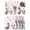 White, variant on Pink Tulips Placemats Set of 6 Rustic Floral Flowers Petals Brown Place Mats Indoor Wipeable Table Mats Washable Cloth Dining Table Placemats for Kitchen Holiday Party Home Decor 13x19 Inch