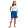 thumbnail image 6 of Turtle Bay New York Womens Interlock Knit cotton Shorts with elastic waistband and adjustable drawstring, 6 of 6