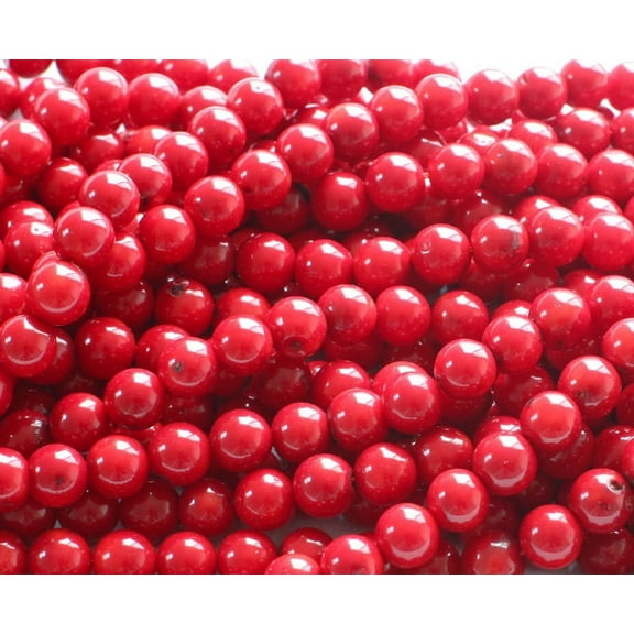 4mm Red Bamboo Coral Round Beads Genuine Gemstone Natural Jewelry Making