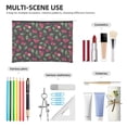 thumbnail image 4 of Hirioo Ripe Red Cherry for Paper Reusable Cosmetic Bag Zipper Encouragement Travel Pouch Toiletry Bag for Women Girls, 4 of 7