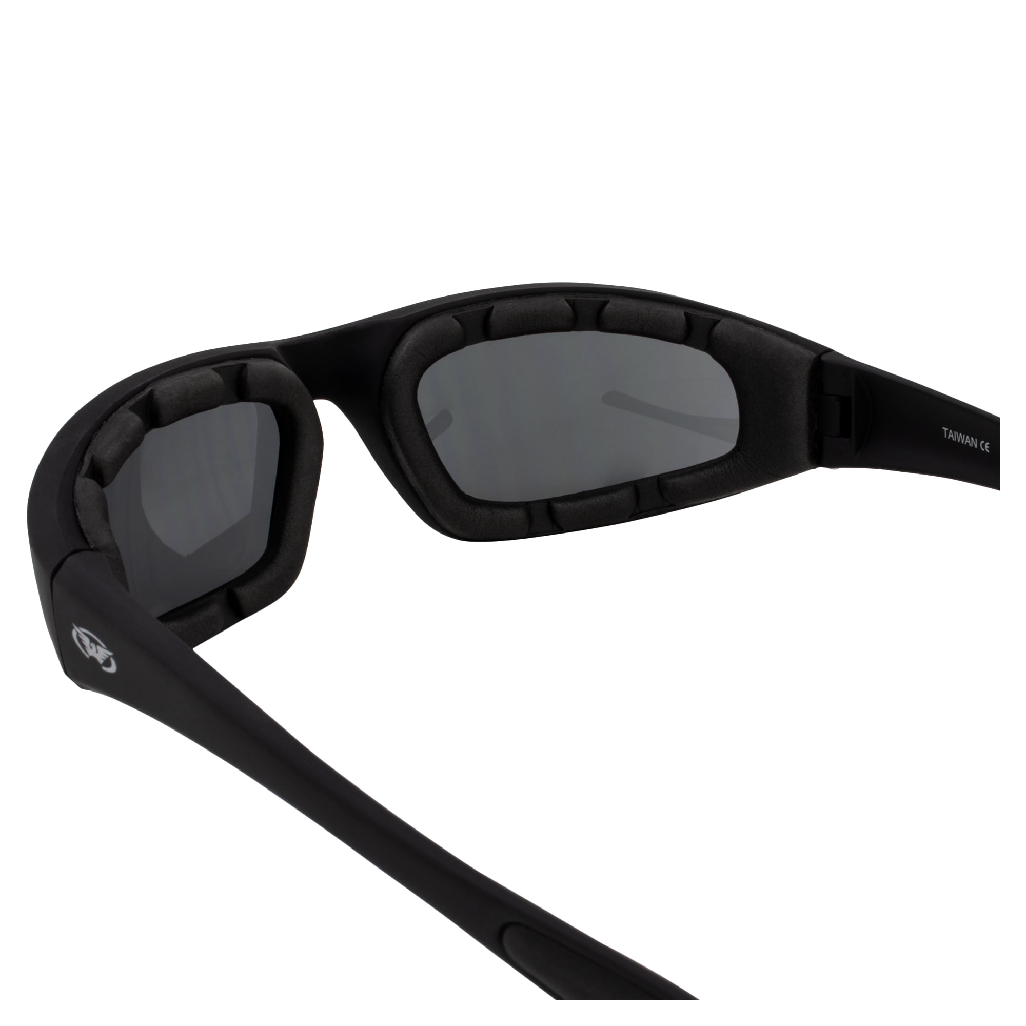 3 Pairs Kickback Foam Padded Motorcycle Sunglasses Smoke