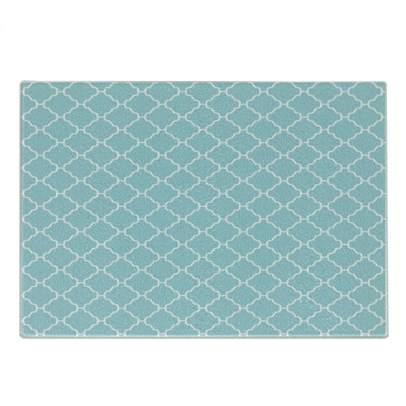Garden Cutting Board, Big and Small Florets Daisies Spring Field Rural Cottage Corsage Design, Decorative Tempered Glass Cutting and Serving Board, Small Size, Pale Blue White, by Ambesonne