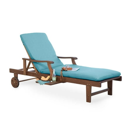 Plow & Hearth Claremont Eucalyptus Outdoor Chaise Lounge