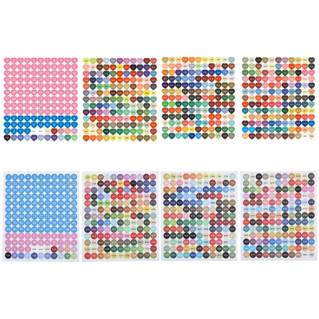 8 Pieces Diamond Number Stickers Adhesive Embellishment Crafts Durable for Cross Heart Round