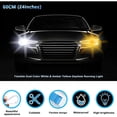thumbnail image 3 of 2 Piezas LED DRL Coche Luz De Circulación Diurna Flexible Impermeable Tira Faros Delanteros Blanco Señal De Giro Amarillo Luces De Flujo Freno 12V, 3 of 4