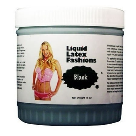Ammonia Free Liquid Latex Body Paint, Black, 32 Ounce