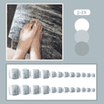 thumbnail image 2 of Fofosbeauty 24pcs Press on False Toe Nails Tips,Square Toe Fake Nails,Silver Large Sequin, 2 of 9