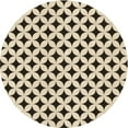 thumbnail image 1 of Ahgly Company Indoor Round Patterned Vanilla Gold Area Rugs, 8' Round, 1 of 6