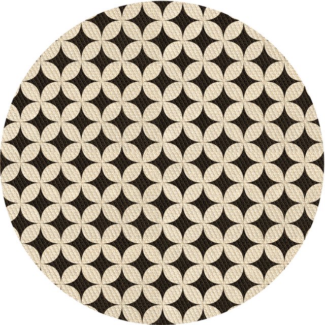 Ahgly Company Tapis Rond Lavable en Machine Intérieur Transitionnel Or Vanille, 3 Pieds Rond