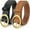 A-black+brown, variant on 2 Pack Women Belts for Jeans Pants Fashion Ladies Dress Belt with Gold Buckle