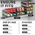 thumbnail image 3 of Simple Houseware 2 Tier Stackable Can Rack Organizer for Pantry Storage, 2 Pack, Black, 3 of 8
