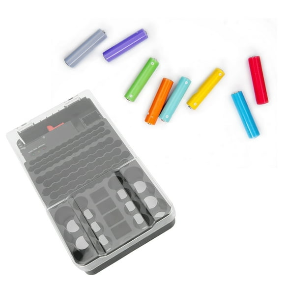 Battery Holder,Multi Functional 104 Grids Battery Casewith Battery Tester Battery Storage Box Leading Edge Technology