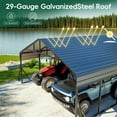 thumbnail image 5 of Tolead Heavy-Duty Galvanized Steel Carport – 20x20 FT All-Weather Shelter for Trucks, Boats & Outdoor Storage, 5 of 6