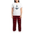 thumbnail image 4 of CafePress - Nautical Anchor Pajamas - Women's Short Sleeve Print T-Shirt and Pants Light Cotton Pajama Set, 4 of 7