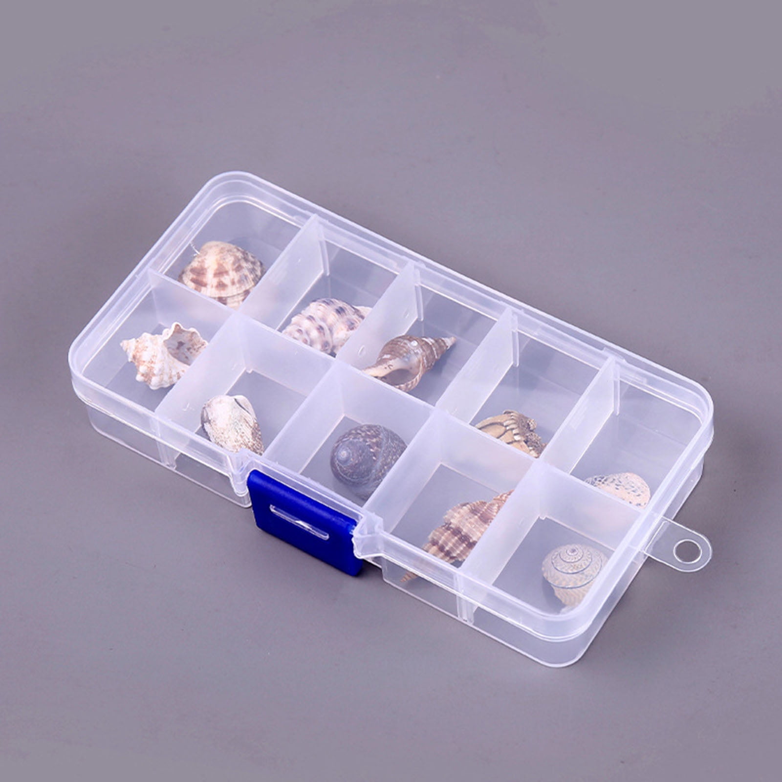 Clear Plastic Storage Box 10 Compartment with Sealing Lid Container for  Case 