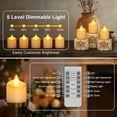 thumbnail image 4 of PChero Rechargeable Flameless Candles with Remote Timer, 12pcs Flickering LED Votive Candles Battery Operated, Small Electric Fake Tea Lights Candle for Halloween Christmas Centerpiece Table Wedding, 4 of 12