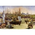 thumbnail image 3 of Manet, Edouard 14x11 Black Modern Framed Museum Art Print Titled - Port of Bordeaux, 3 of 5