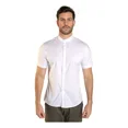 thumbnail image 2 of Camisa Manga Corta Hombre Casual Cuello Mao Stretch Blanca, 2 of 8