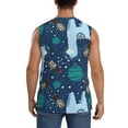 thumbnail image 4 of Bingfone Alpaca Astronaut in Space Pattern Men's Tank Tops Workout Sleeveless Tee Shirts Running Beach Tanks for Men-Large, 4 of 8