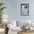 thumbnail image 3 of Stupell Industries Tropical Clouded Beach with Looming Palm Black Floating Frame Canvas Art, 17 x 25, by Petals Prints Design, 3 of 8