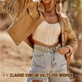 thumbnail image 4 of JASGOOD Western Chian Belts for Women Vintage Cowgirl Metal Waist Belt for Jeans Dresses, 4 of 12