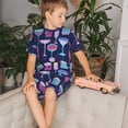 thumbnail image 4 of Balery Wine Glasses And Cocktails Conjunto de Pijama Infantil de Manga Corta con Estampado – Ropa de Dormir de Algodón Suave-Medium, 4 of 6