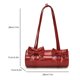 thumbnail image 5 of Bolso Hombro Lindo para Mujer Con Cierre Y Lazo Axila Femenino (L) Rojo, 5 of 5