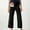Black, variant on Olyvenn Stylish High Waisted Wide Leg Pants for Women Chino Business Casual Work Office Fashion Cropped Pant Trousers with Pockets Wine M