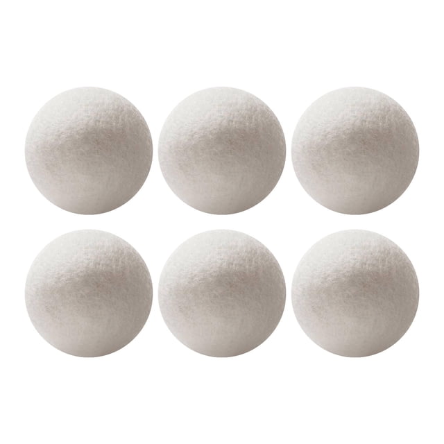 6 Pcs Séchoir à Linge en Laine de Nouvelle-Zélande Amélioré, Premium, Réutilisable, Assouplissant Naturel pour Tissus, Chaque 6 cm, Réduit les Rides des Vêtements et le Temps de Séchage, Séchage Fait Main