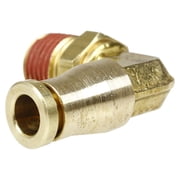 1/4 x 1/4 Swivel Elbow Push In x Male NPTF Brass Quick Connect Fitting 5 Pack